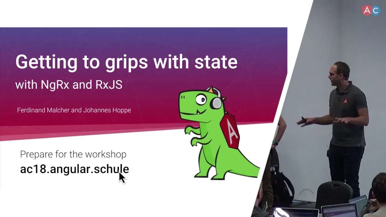 Vorschaubild: AngularConnect 2018: Getting to grips with state – NgRx and RxJS (Ferdinand Malcher & Johannes Hoppe)