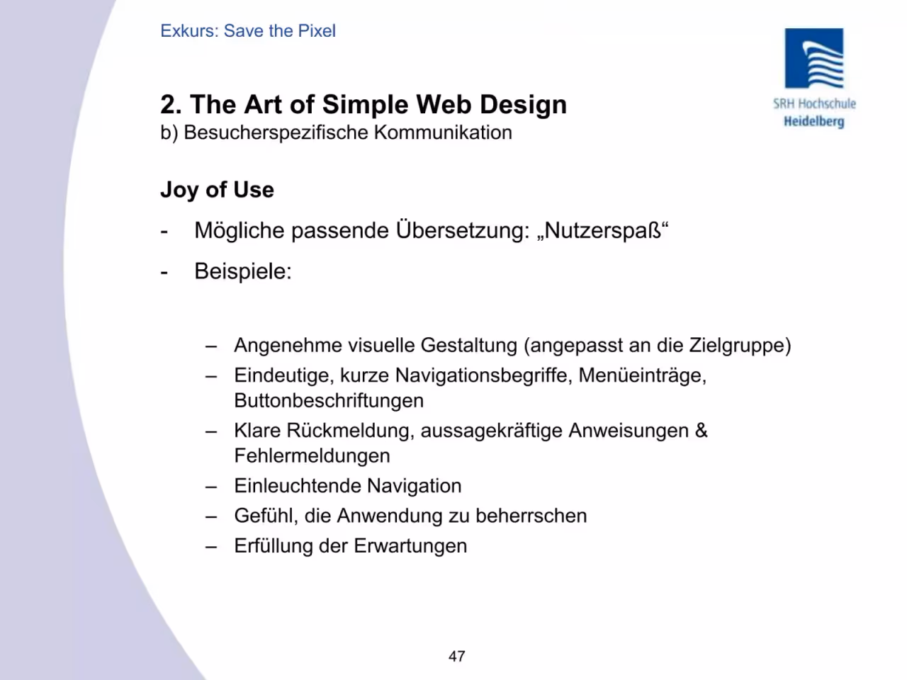 Präsentation, Folie 47 von 53